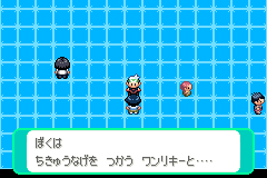 話しかけると、1匹目の名前と技を教えてくれる