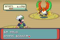 ホウオウ Lv70 とのバトル