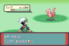 ミュウ Lv30 とのバトル