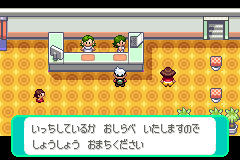 受付の人が、うしろのパソコンでポケモンを調べる