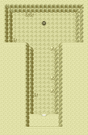 へそのいわ（入口）。奥のはしごを下りる