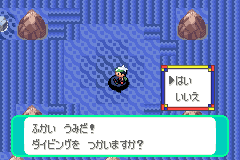 色の濃い海で「ふかい うみだ！」