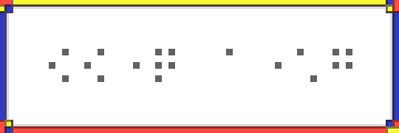 点字「ここで あがれ」
