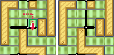 左の扉を下へ押す