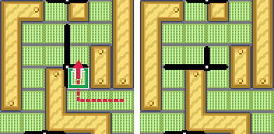 左の扉を上へ押す