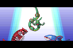 グラードンとカイオーガをしずめるレックウザ