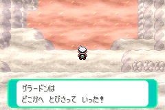 逃げるとグラードンが飛び去る