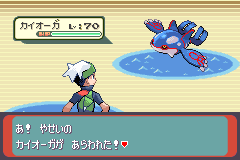カイオーガとのバトル